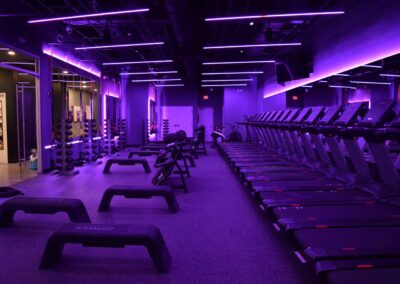 180 Red Fit studio in purple light therapy